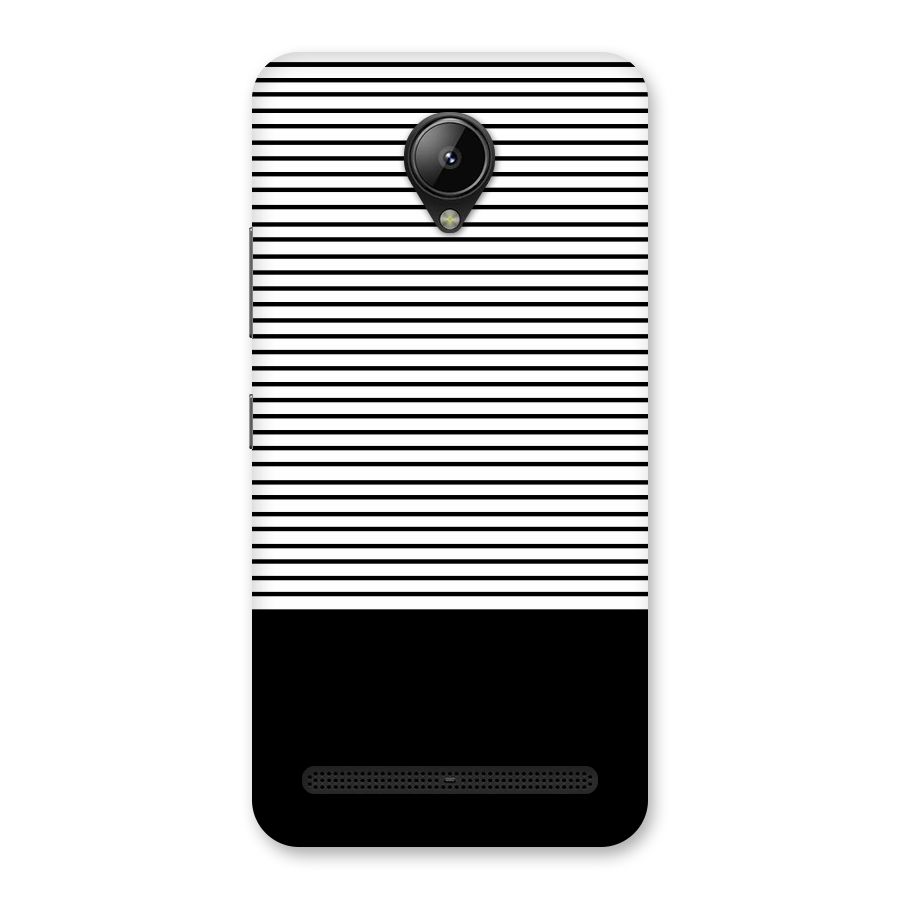Classy Black Stripes Back Case for Lenovo C2