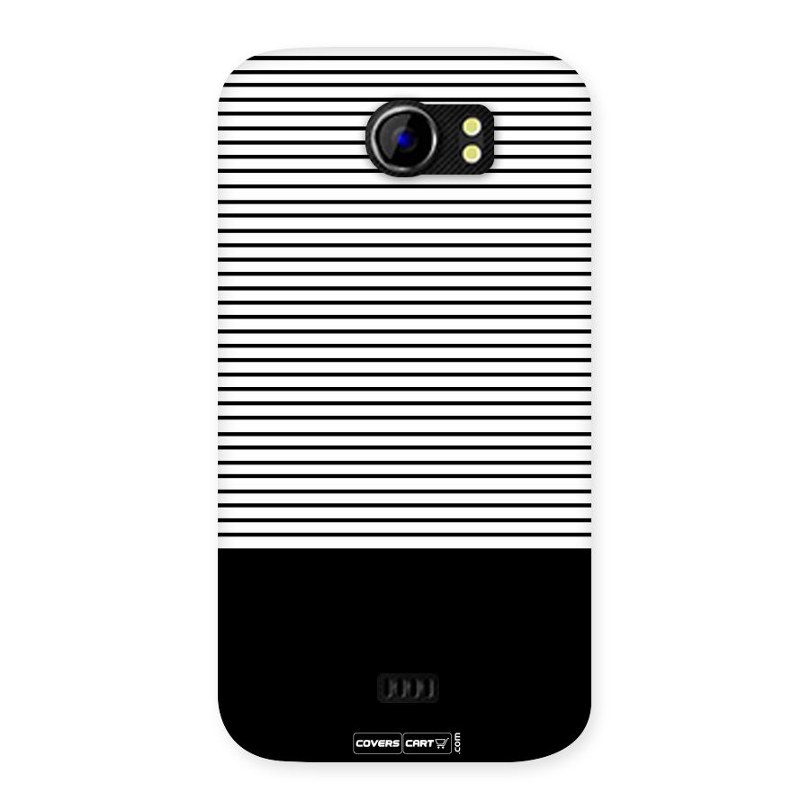 Classy Black Stripes Back Case for Micromax Canvas 2 A110