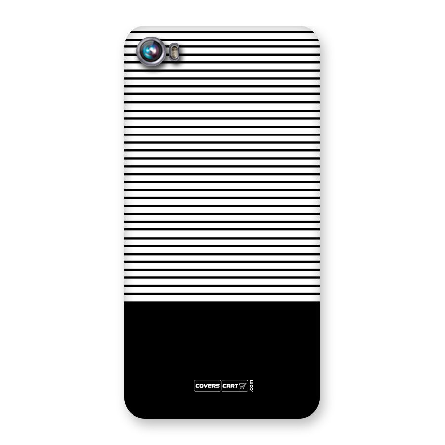 Classy Black Stripes Back Case for Micromax Canvas Fire 4 A107