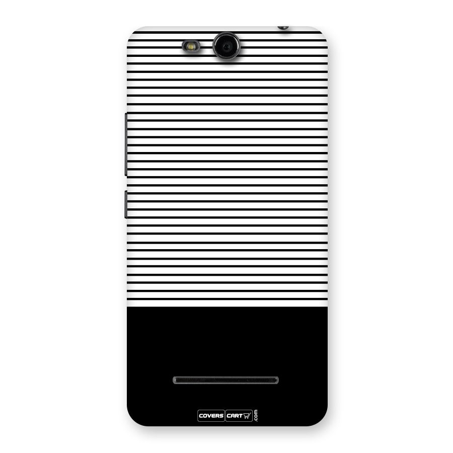 Classy Black Stripes Back Case for Micromax Canvas Juice 3 Q392
