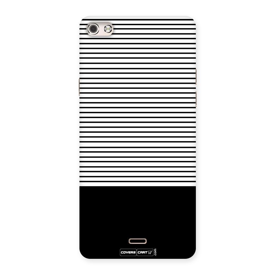 Classy Black Stripes Back Case for Micromax Canvas Silver 5