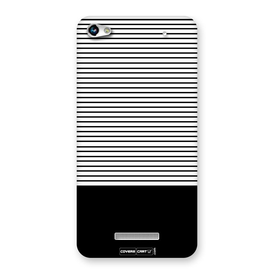 Classy Black Stripes Back Case for Micromax Hue 2