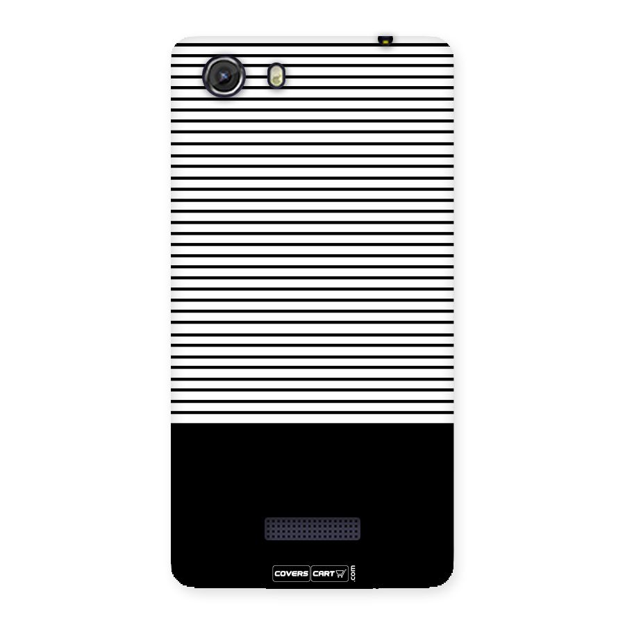 Classy Black Stripes Back Case for Micromax Unite 3