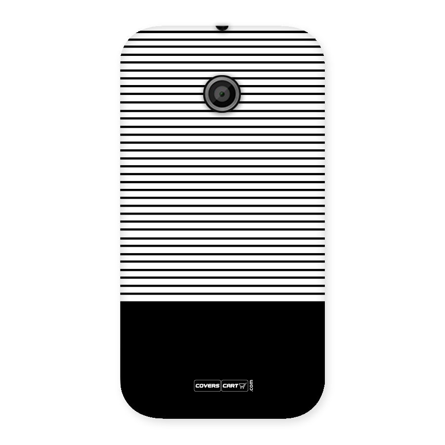 Classy Black Stripes Back Case for Moto E