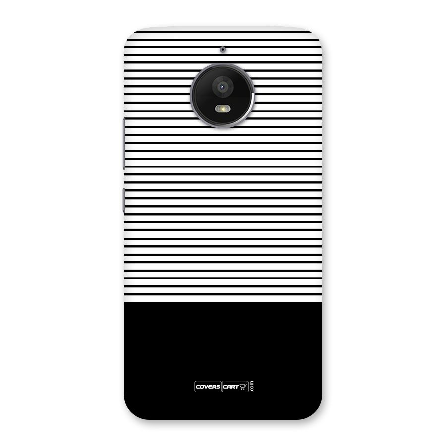 Classy Black Stripes Back Case for Moto E4 Plus