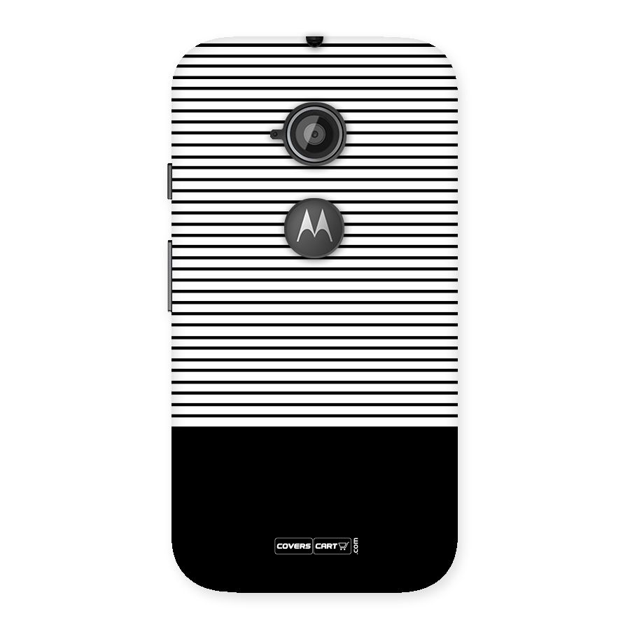 Classy Black Stripes Back Case for Moto E 2nd Gen