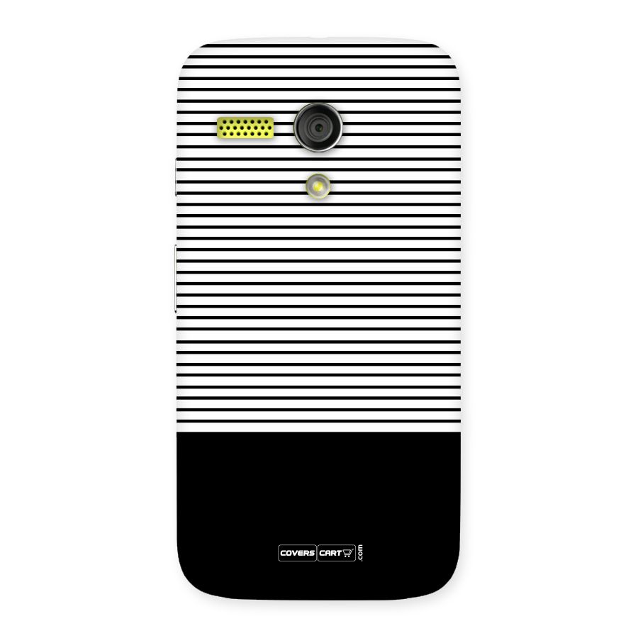 Classy Black Stripes Back Case for Moto G