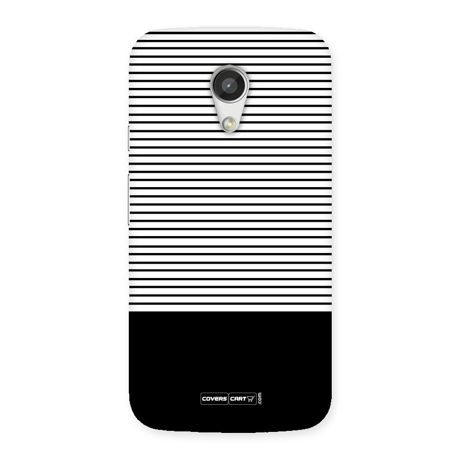 Classy Black Stripes Back Case for Moto G 2nd Gen