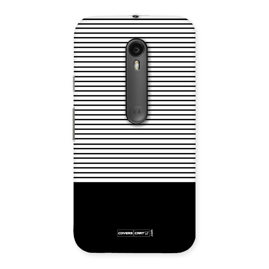Classy Black Stripes Back Case for Moto G Turbo
