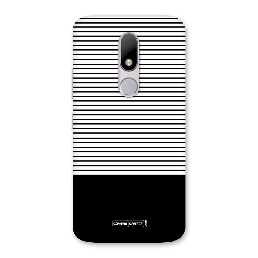 Classy Black Stripes Back Case for Moto M