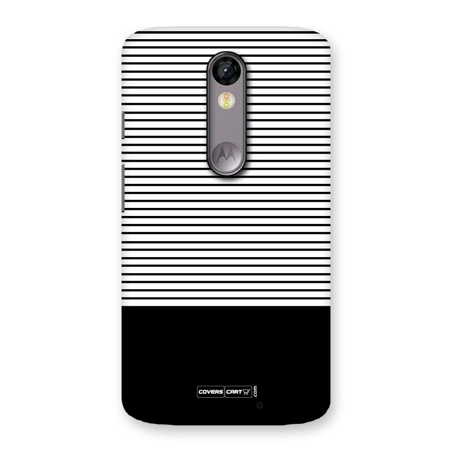 Classy Black Stripes Back Case for Moto X Force