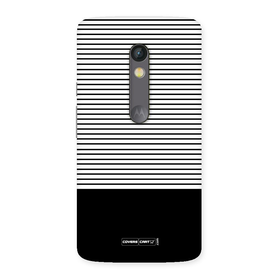 Classy Black Stripes Back Case for Moto X Play