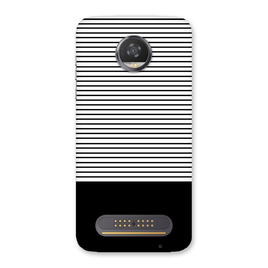 Classy Black Stripes Back Case for Moto Z2 Play