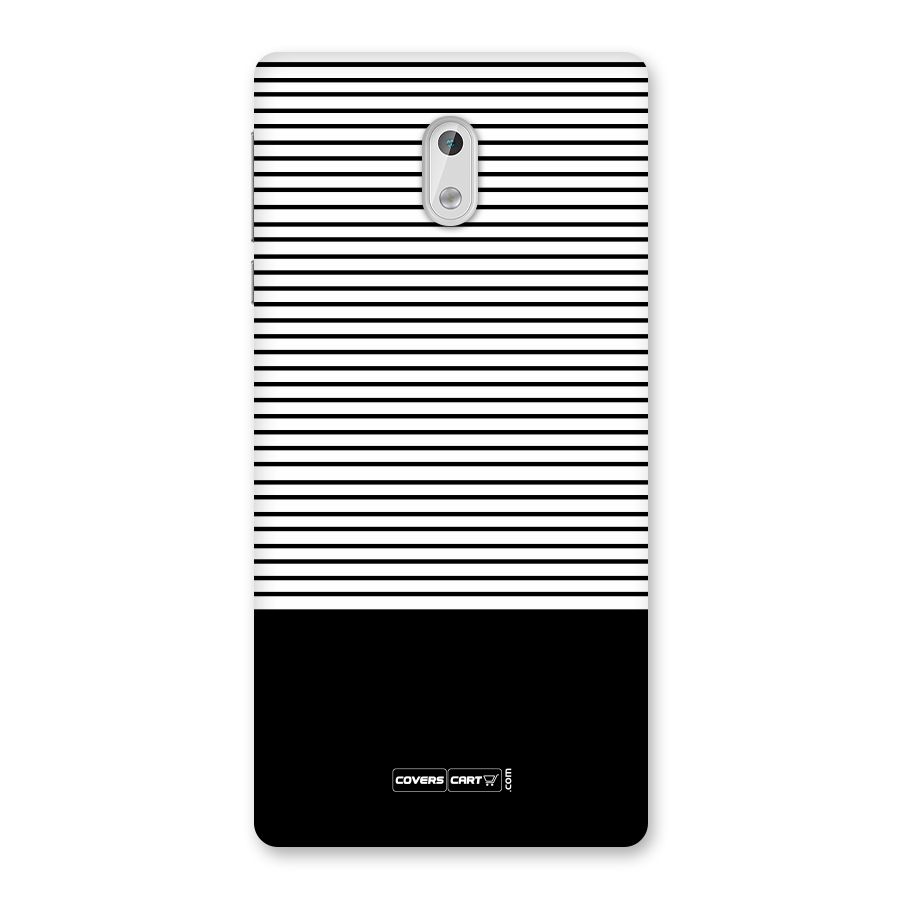 Classy Black Stripes Back Case for Nokia 3