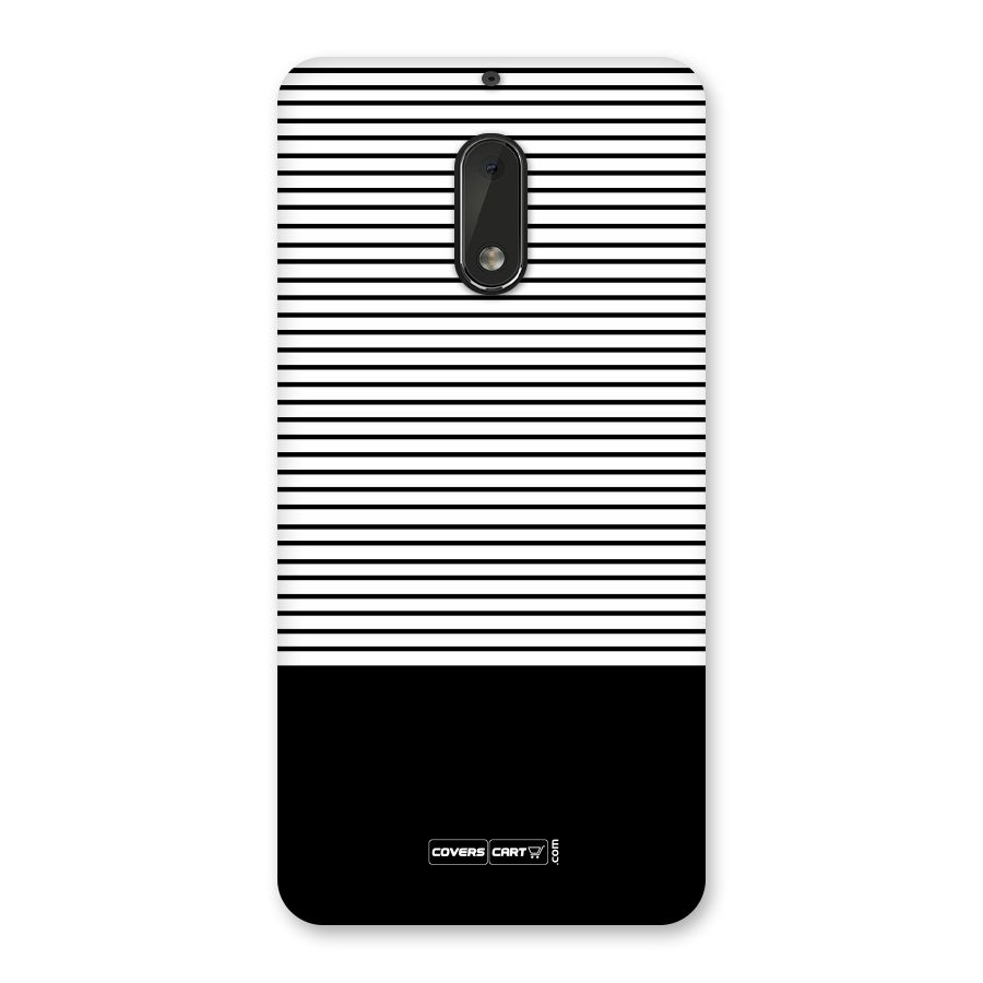 Classy Black Stripes Back Case for Nokia 6