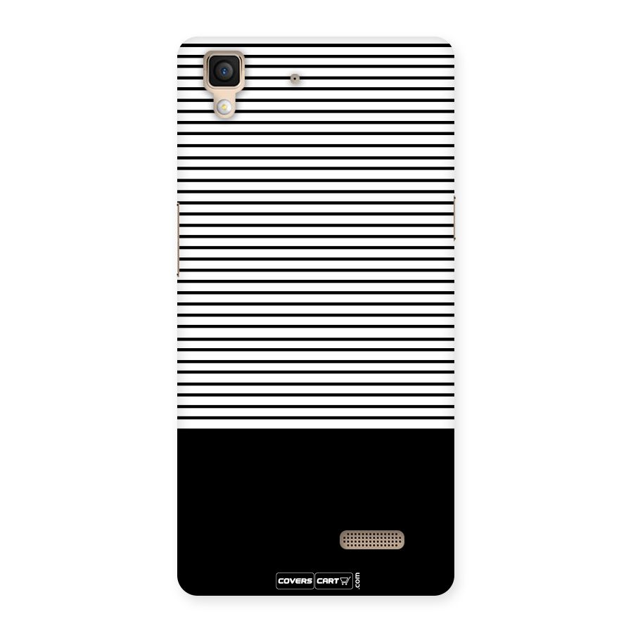 Classy Black Stripes Back Case for Oppo R7