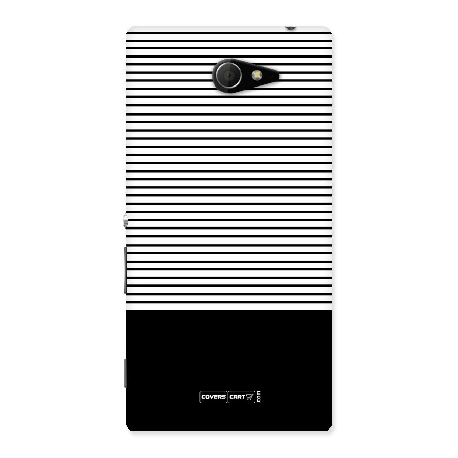 Classy Black Stripes Back Case for Sony Xperia M2
