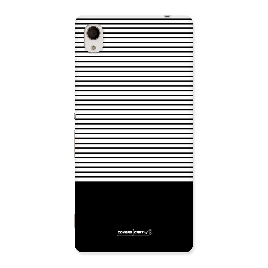 Classy Black Stripes Back Case for Sony Xperia M4