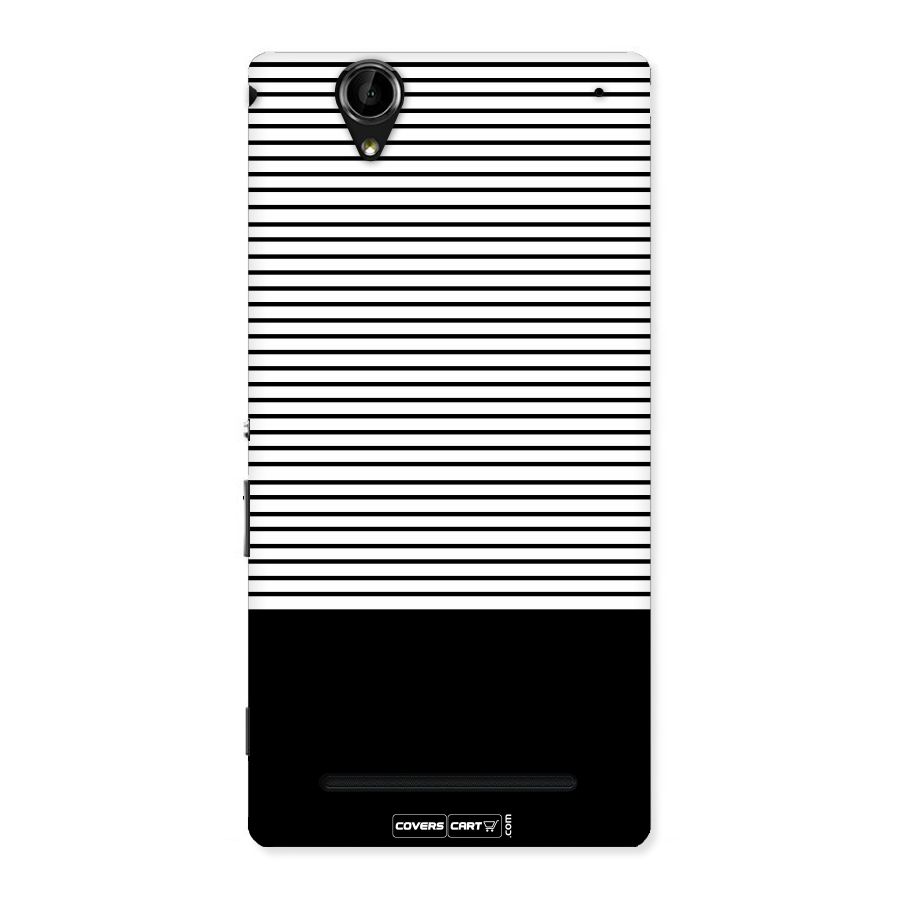 Classy Black Stripes Back Case for Sony Xperia T2