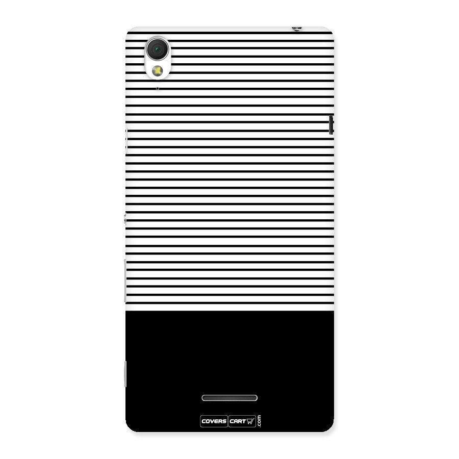 Classy Black Stripes Back Case for Sony Xperia T3