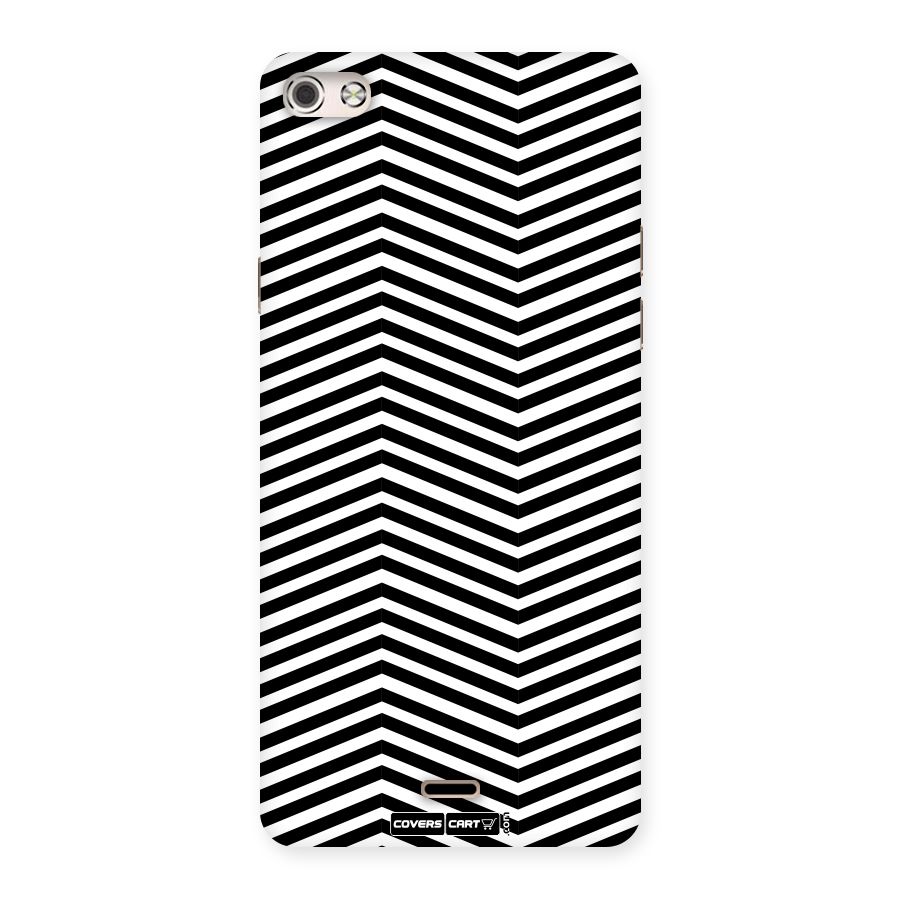 Classy Zig Zag Back Case for Micromax Canvas Silver 5