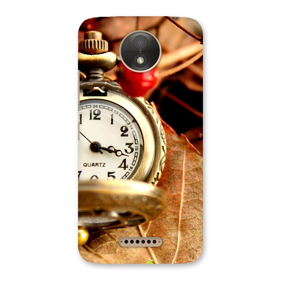 Clock And Cherry Back Case for Moto C Plus