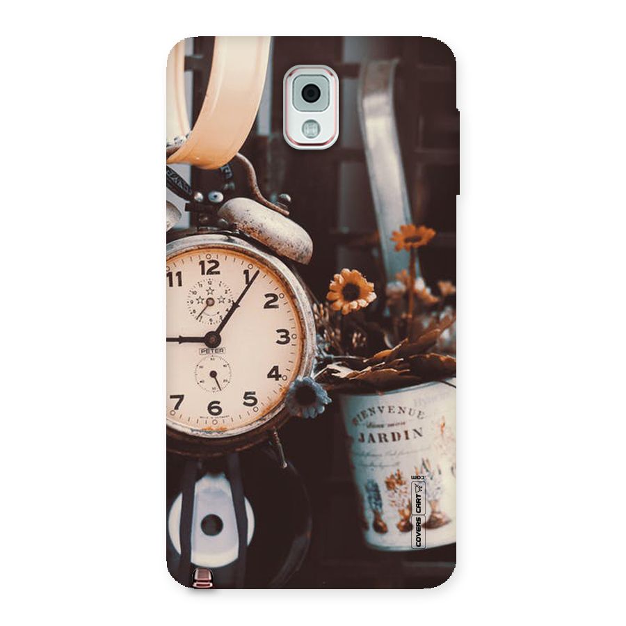 Clock And Flowers Back Case for Galaxy Note 3