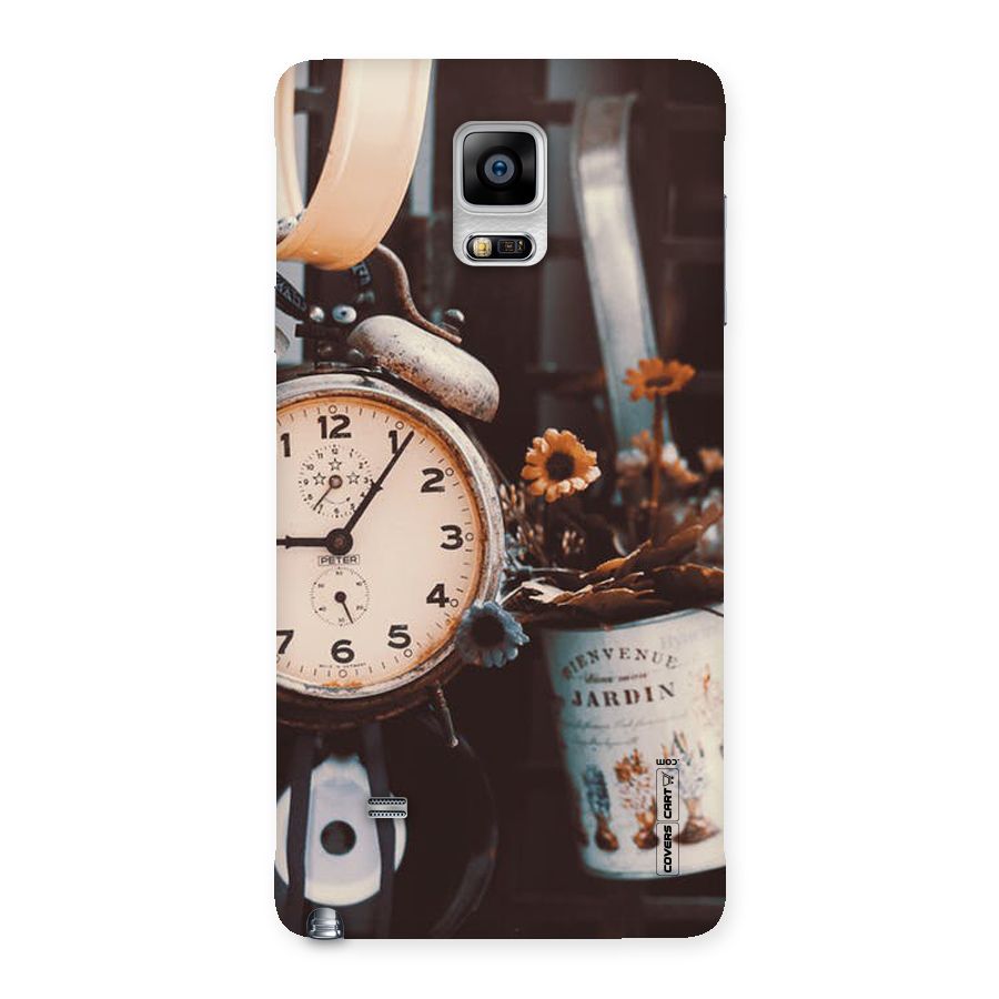 Clock And Flowers Back Case for Galaxy Note 4