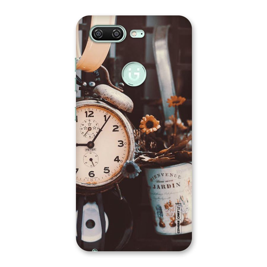 Clock And Flowers Back Case for Gionee S10