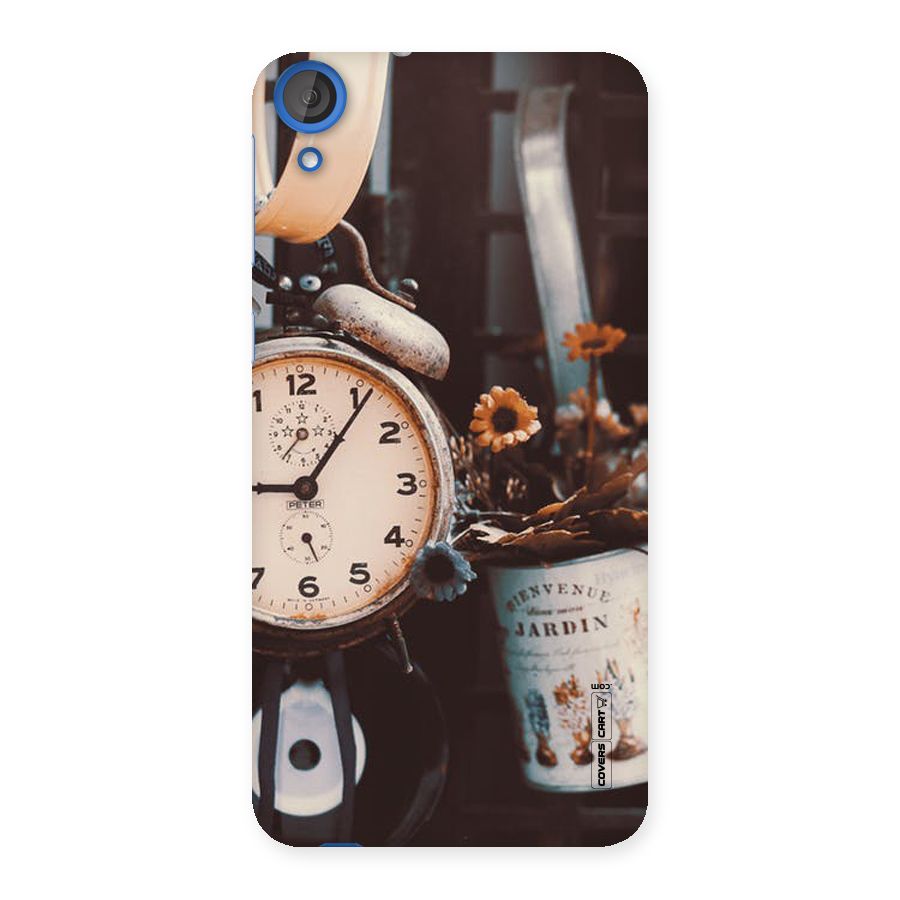 Clock And Flowers Back Case for HTC Desire 820