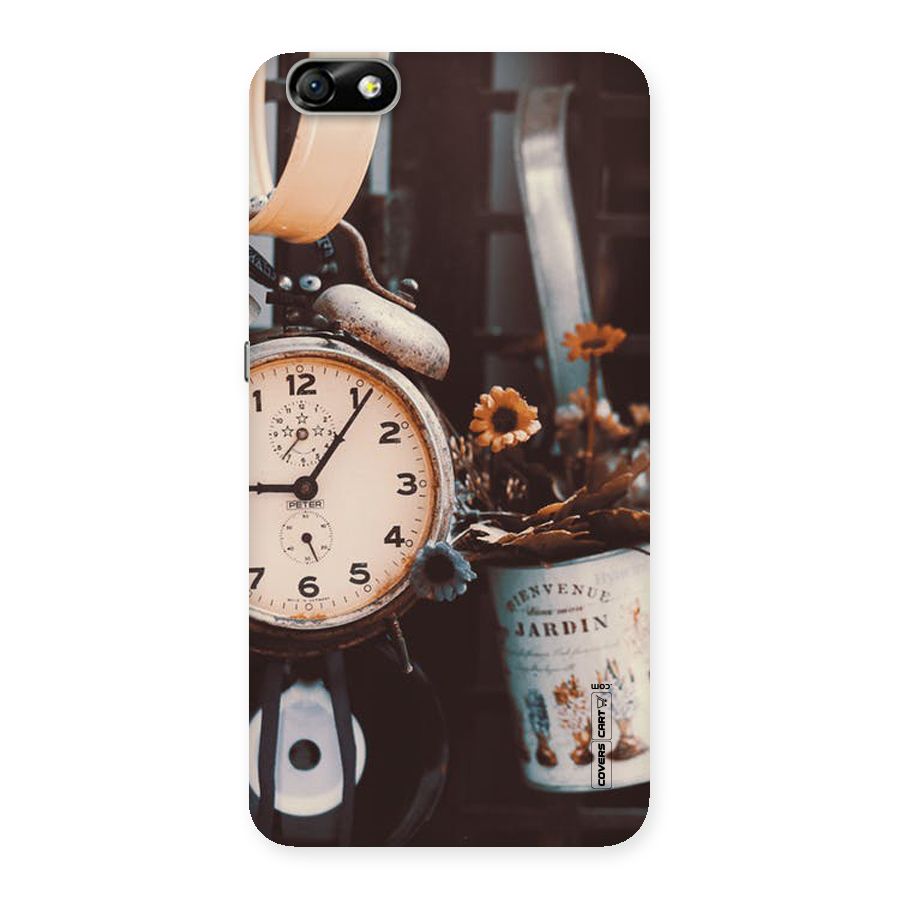 Clock And Flowers Back Case for Honor 4X