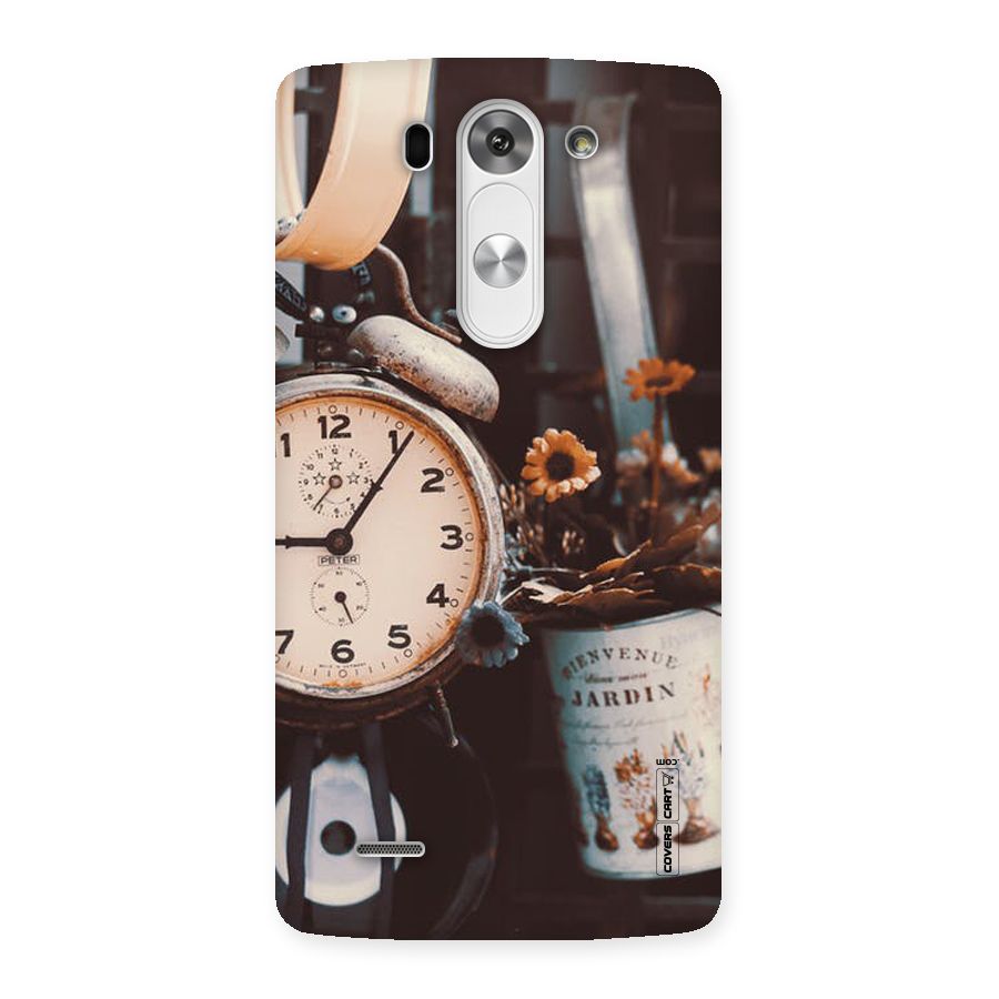 Clock And Flowers Back Case for LG G3 Beat