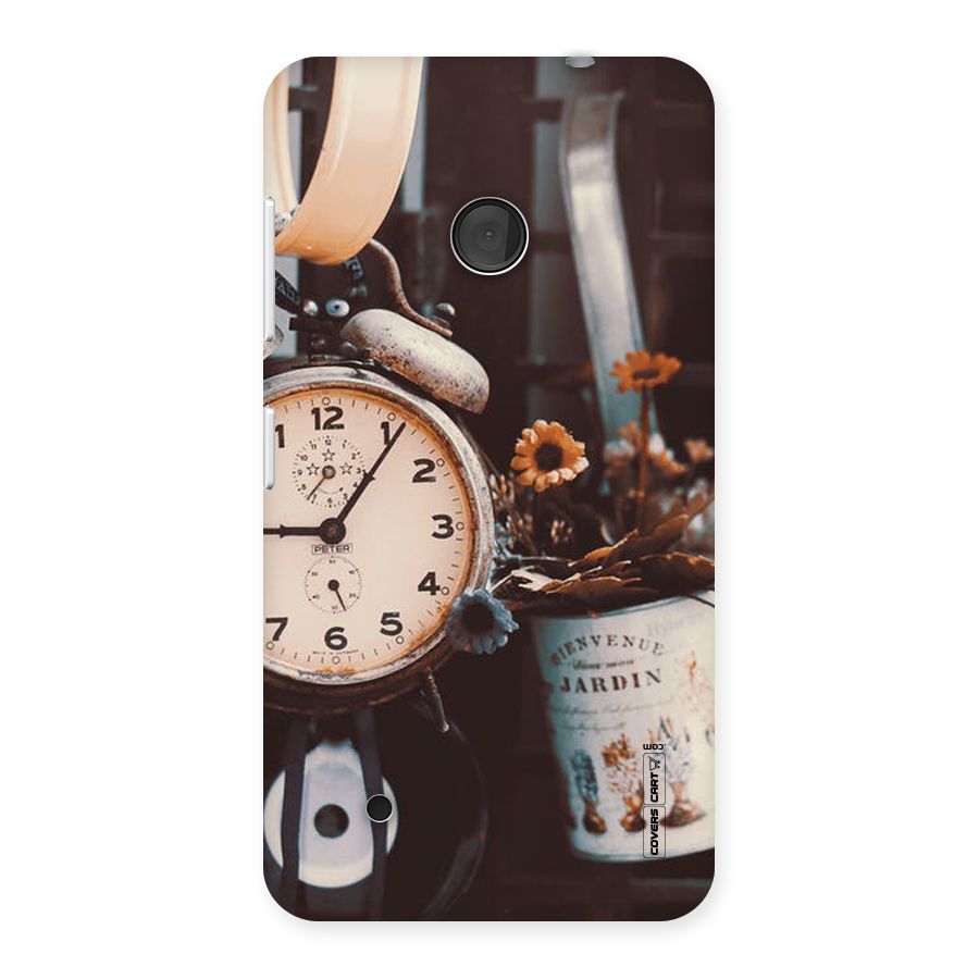 Clock And Flowers Back Case for Lumia 530