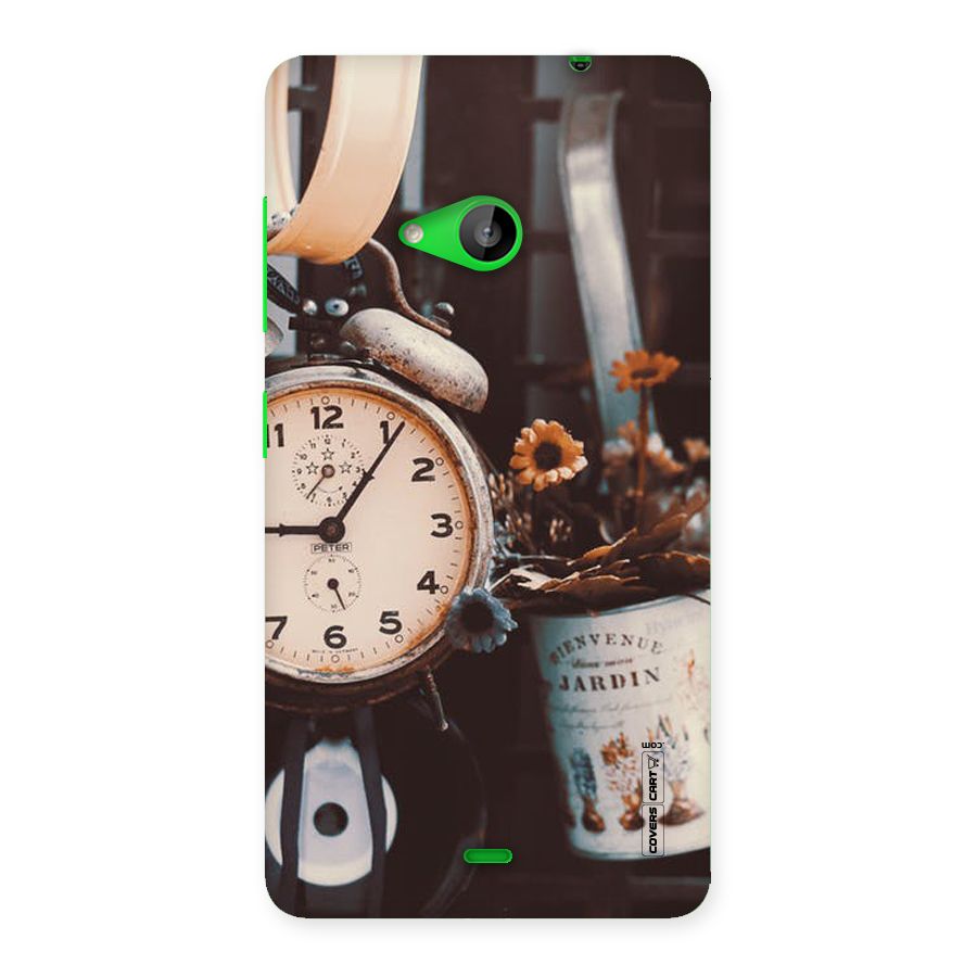 Clock And Flowers Back Case for Lumia 535