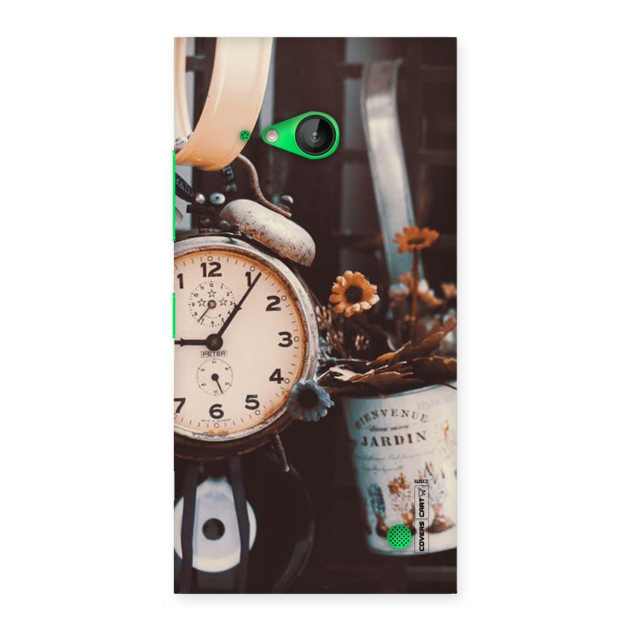 Clock And Flowers Back Case for Lumia 730