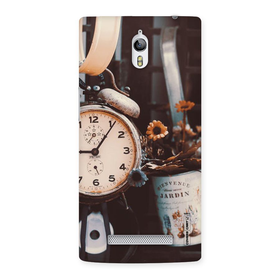 Clock And Flowers Back Case for Oppo Find 7