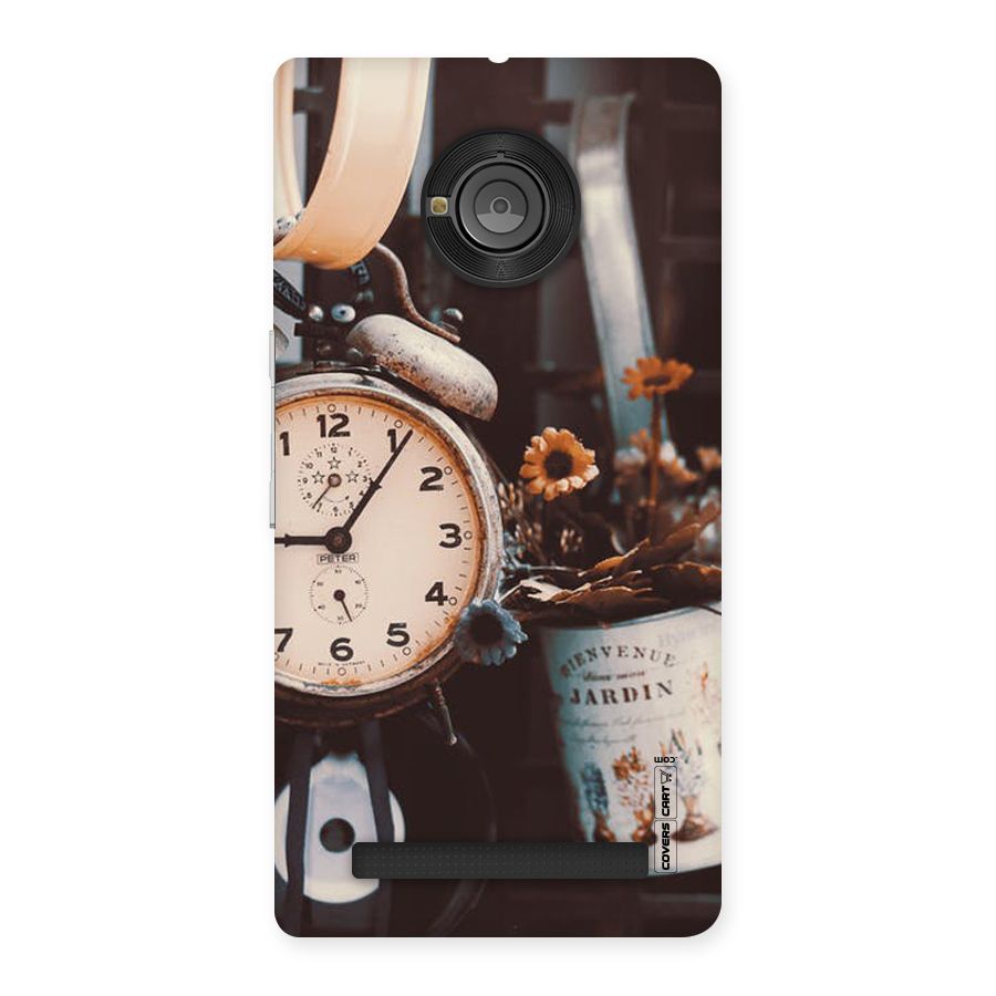 Clock And Flowers Back Case for Yu Yunique