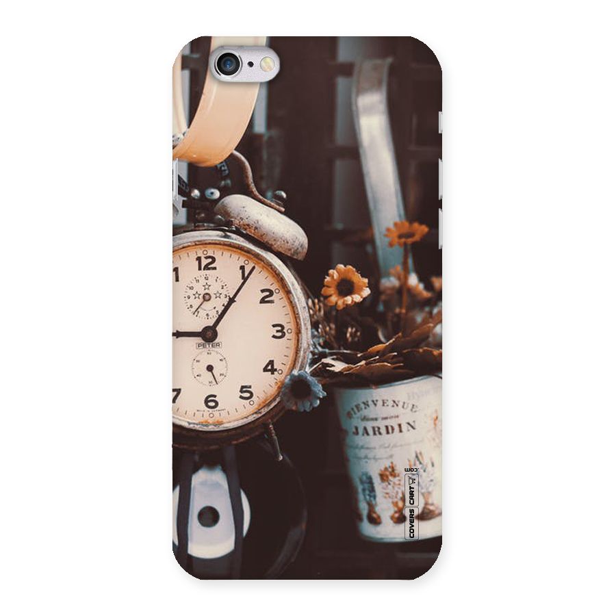 Clock And Flowers Back Case for iPhone 6 6S