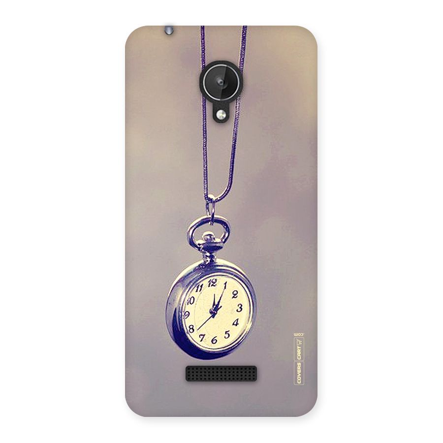 Clock Locket Back Case for Micromax Canvas Spark Q380