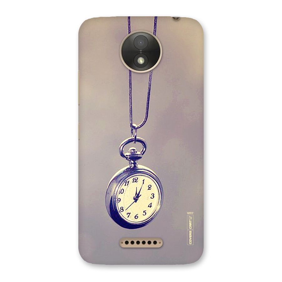 Clock Locket Back Case for Moto C Plus