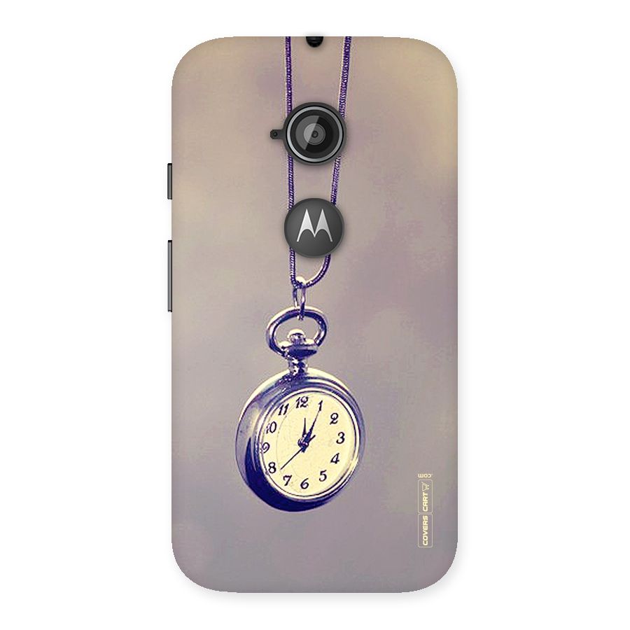 Clock Locket Back Case for Moto E 2nd Gen