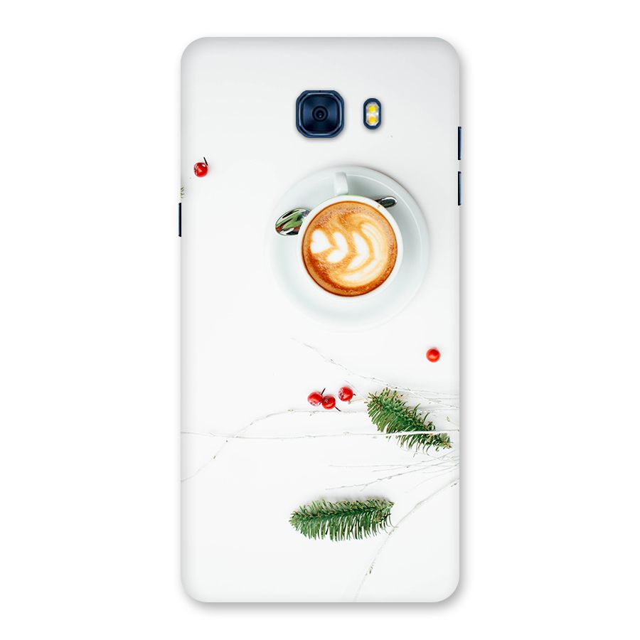 Coffee and Leafs Back Case for Galaxy C7 Pro