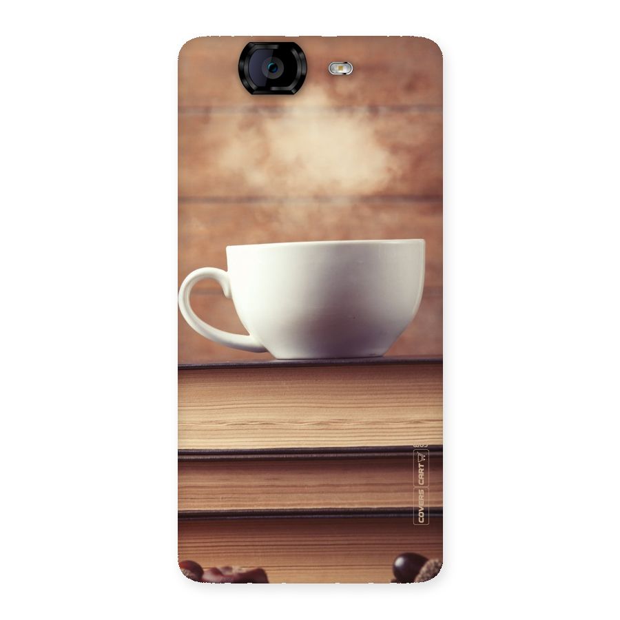 Coffee And Bookworm Back Case for Canvas Knight A350