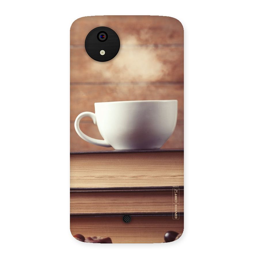 Coffee And Bookworm Back Case for Micromax Canvas A1
