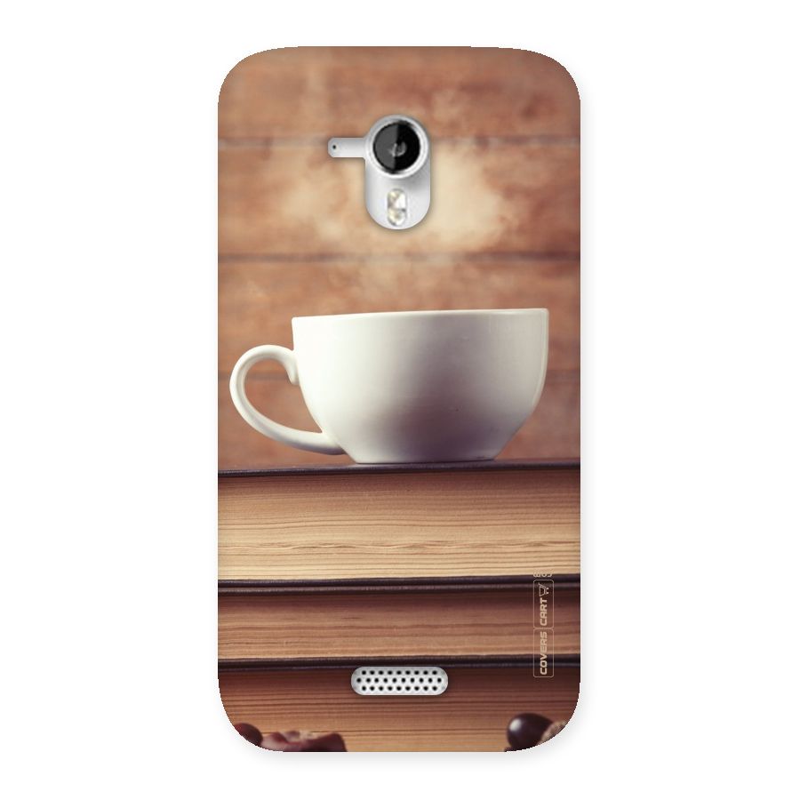 Coffee And Bookworm Back Case for Micromax Canvas HD A116