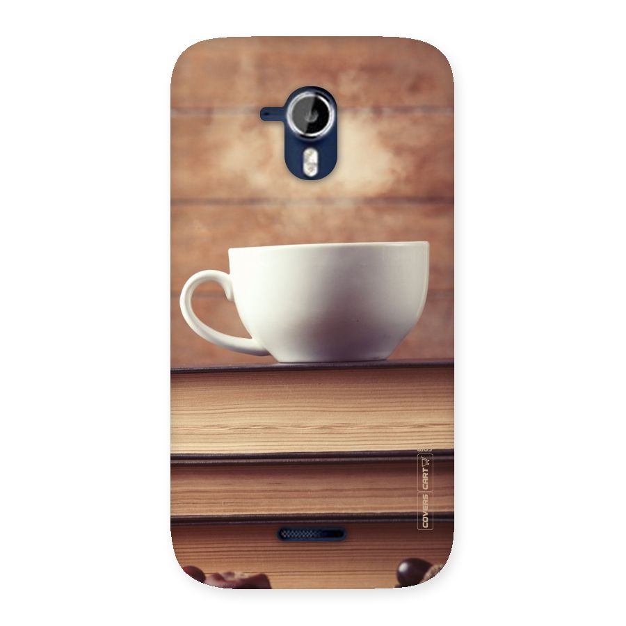 Coffee And Bookworm Back Case for Micromax Canvas Magnus A117