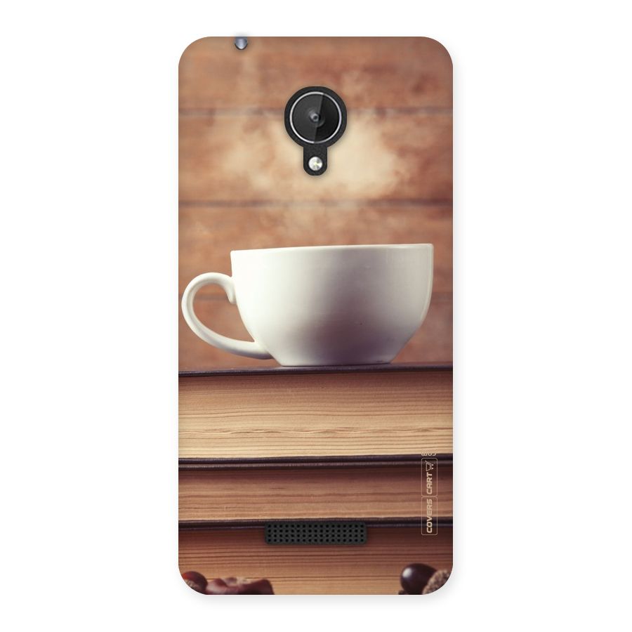 Coffee And Bookworm Back Case for Micromax Canvas Spark Q380