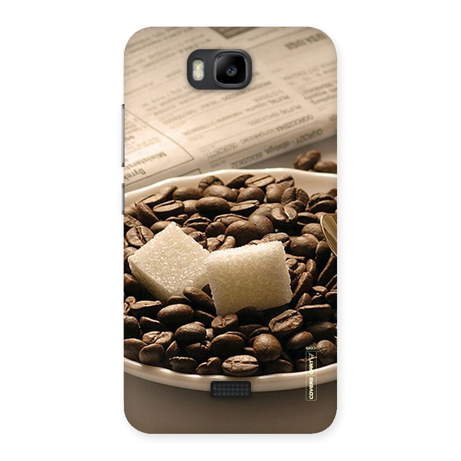 Coffee And Sugar Cubes Back Case for Honor Bee