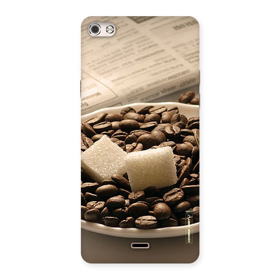 Coffee And Sugar Cubes Back Case for Micromax Canvas Silver 5