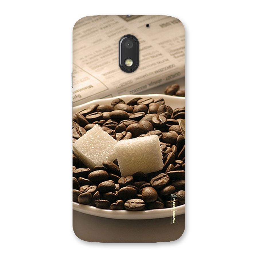 Coffee And Sugar Cubes Back Case for Moto E3 Power